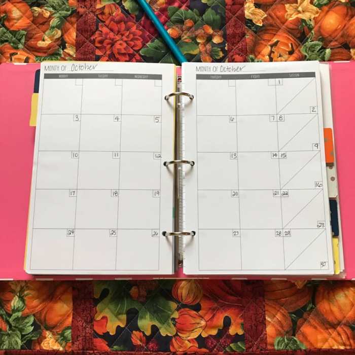 Planner calendar editable blank calendars